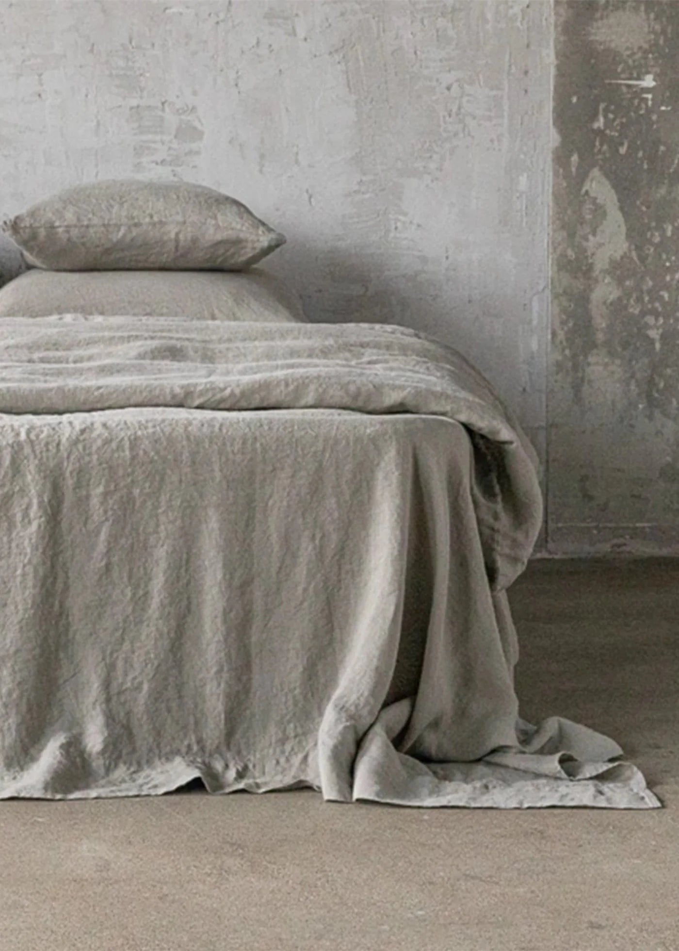 Stone Washed Linen Sheets, Taupe Lolointeriors