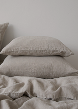 Stone Washed Linen Natural Pillow Case Standard