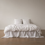 Stone Washed Linen Flat Sheet, Optical White