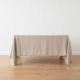 Stone Washed Linen Tablecloth, Natural