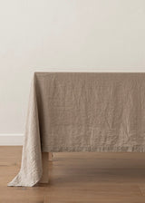 Stone Washed Linen Tablecloth, Natural