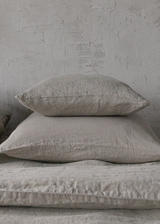 Stone Washed Linen Pillow Case, Taupe King
