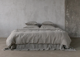 Stone Washed Linen Pillow Case, Taupe King