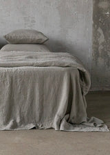 Stone Washed Linen Flat Sheet Taupe King