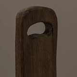 Primitive Hand Carved Oak Chair