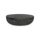 Lennon Outdoor Round Coffee Table, Aged Grey
