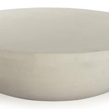 Lennon Outdoor Round Coffee Table, Matte White