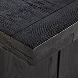 Cedric Dining Table, Worn Black Oak