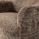 Bellamy Swivel Chair, Taupe Shearling