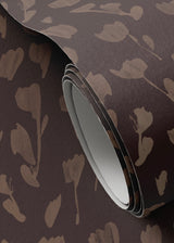 Wild Flowers I Wallpaper by Roseanne Kenny 52"x132", Wild Flowers I Black & Tan II
