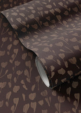 Wild Flowers I Wallpaper by Roseanne Kenny 52"x132", Wild Flowers I Black & Tan II