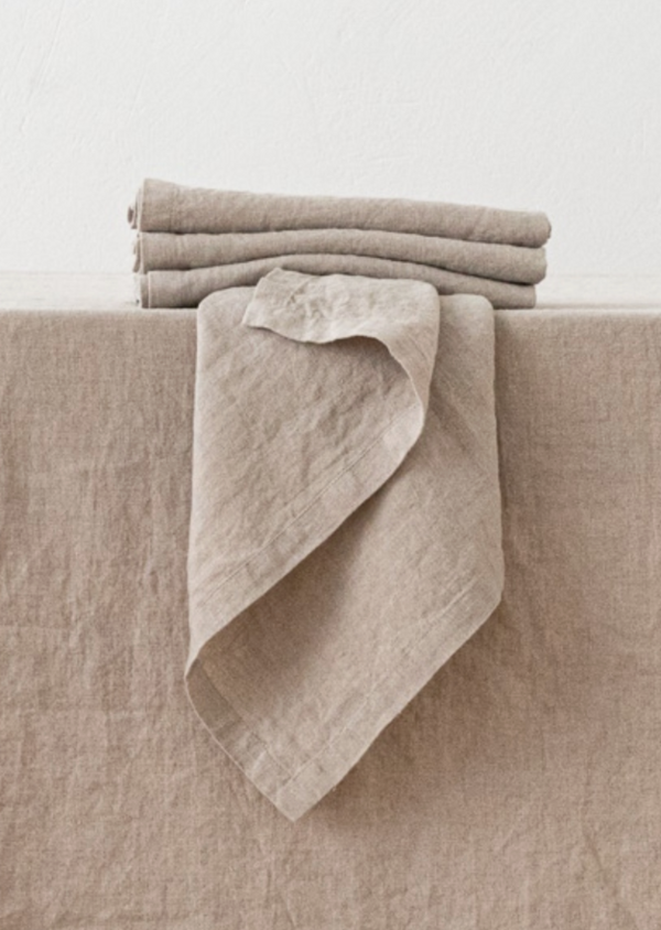 Stone Washed Linen Napkin - Natural - 19x19