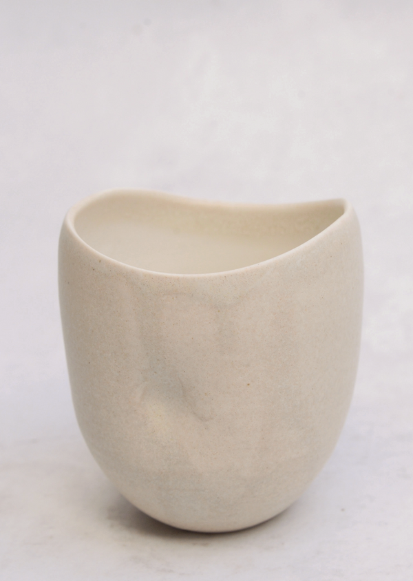 Organic Porcelain Wheel Thrown Tea Cup