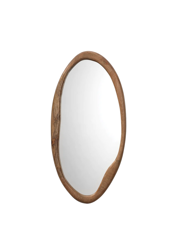 Organic Oval Mirror, Natural