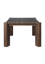 Alba Outdoor Dining Table - Stained Saddle Brown