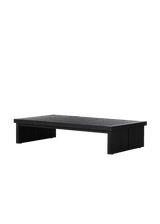 Cedric Coffee Table, Worn Black Oak