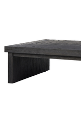 Cedric Coffee Table, Worn Black Oak