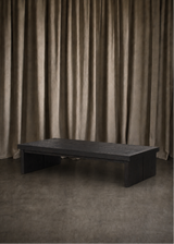 Cedric Coffee Table, Worn Black Oak