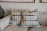 Vintage One Of A Kind Pillow - Greige Checkered No.1