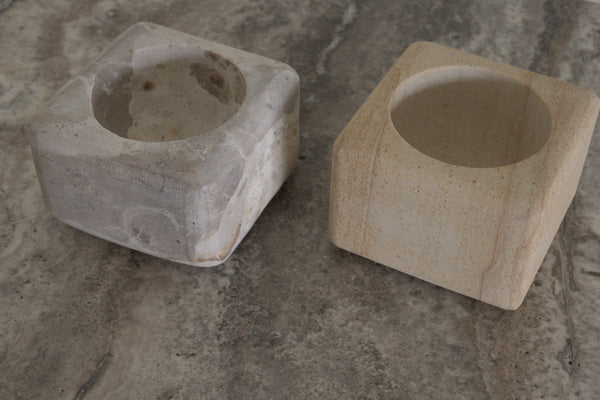 Marble/Sandstone Pinch Pot - Set of 2