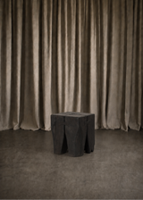 Farah Outdoor End Table - Stained Black Teak-FSC
