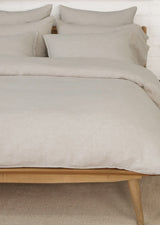 Parker Linen Flax Duvet Set, Queen