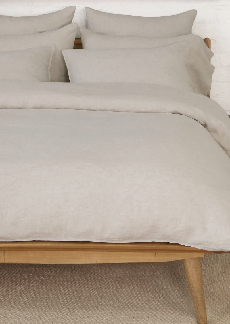 Parker Linen Flax Duvet Set, Queen