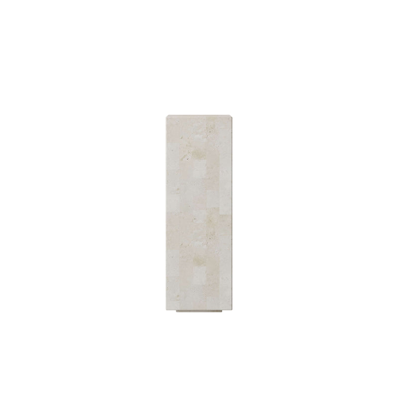 Fossil Stone Plinths, White