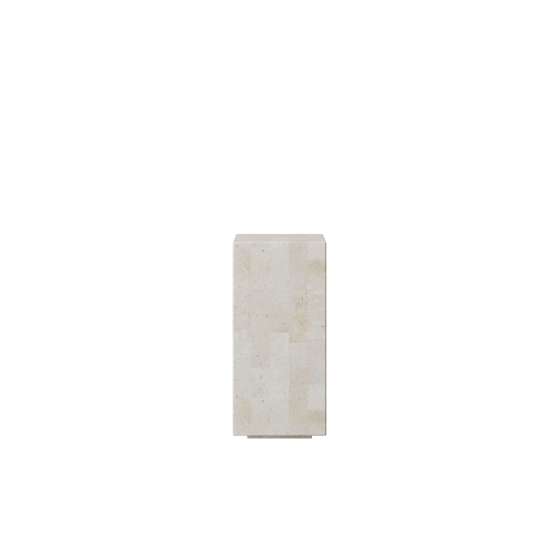 Fossil Stone Plinths, White