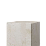 Fossil Stone Plinths, White