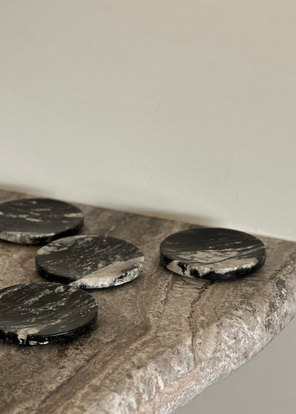Marble Soap Dish, Black Melange