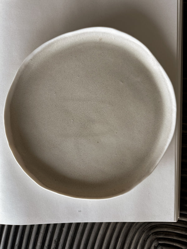 Porcelain Handmade Plates, Matte White