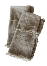 Linen Napkin Terra Fringe, Natural