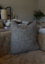 Bubley Pillow, Natural & Mink 23" x 23"