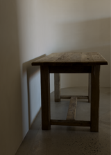 Oak Dining Table In Original Patina