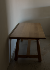 Oak Trestle Dining Table
