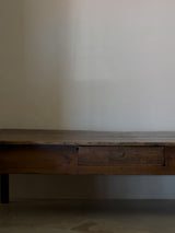 French Monumental 19th Century Walnut Coffee Table