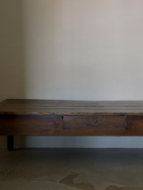 French Monumental 19th Century Walnut Coffee Table