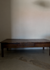 French Monumental 19th Century Walnut Coffee Table