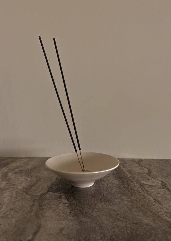 Porcelain Incense Bowl - White Mountain Jade