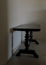 Black Patinated Trestle Dining Table