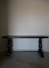 Black Patinated Trestle Dining Table