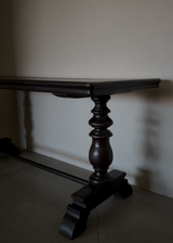 Black Patinated Trestle Dining Table