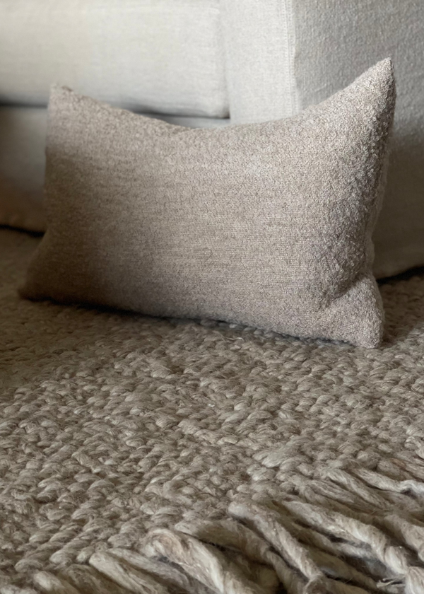 Winters Pillow, Beige 24" x 15"