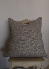 Bubley Pillow, Natural & Mink 23"x23"
