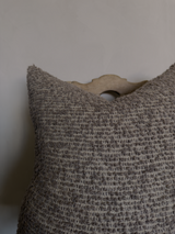 Bubley Pillow, Natural & Mink 23"x23"