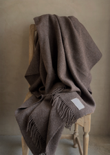 Julia Throw, Dark Brown 55x94"