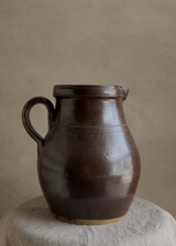 Vintage Dark Brown 1 Handle Pot