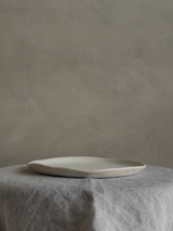 Porcelain Handmade Plates, Matte White