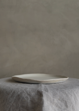 Porcelain Handmade Plates, Matte White